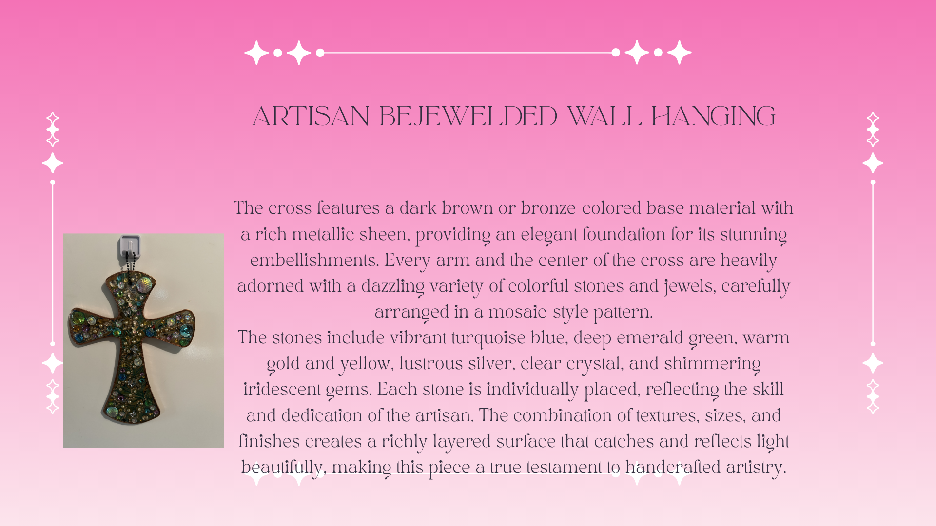 Artisan Bejeweled Wall Hanging