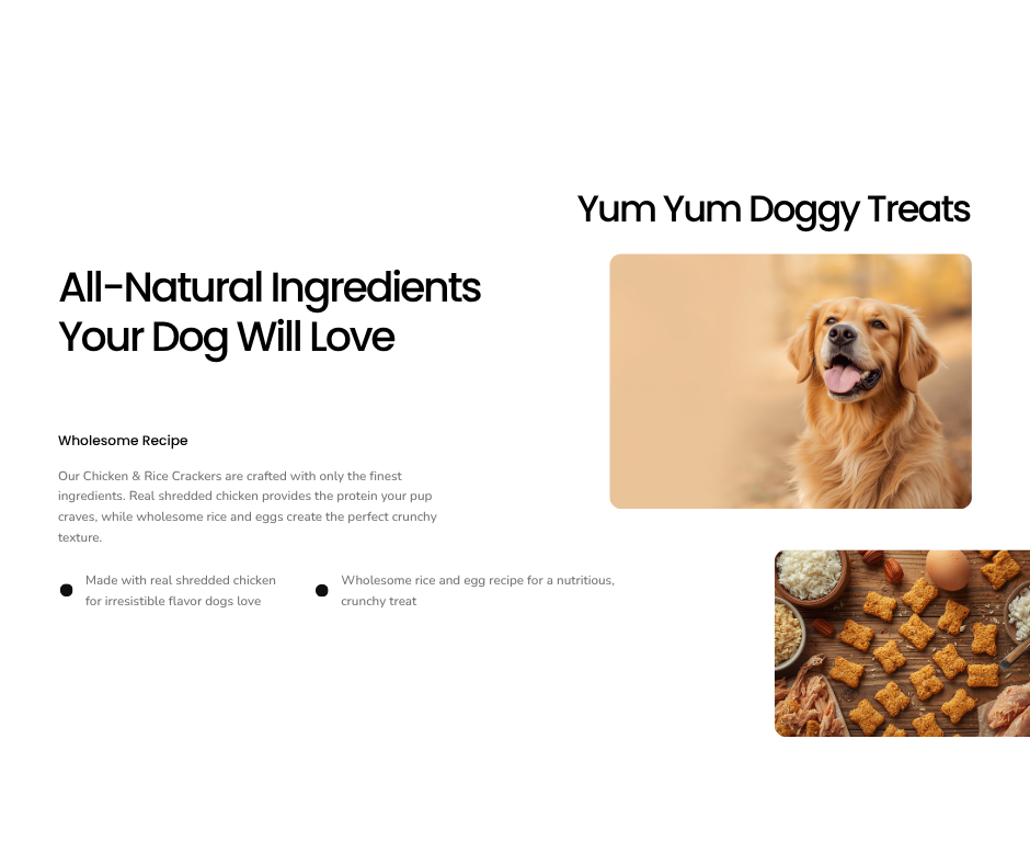 Chicken and Rice Crackers Dog Treat