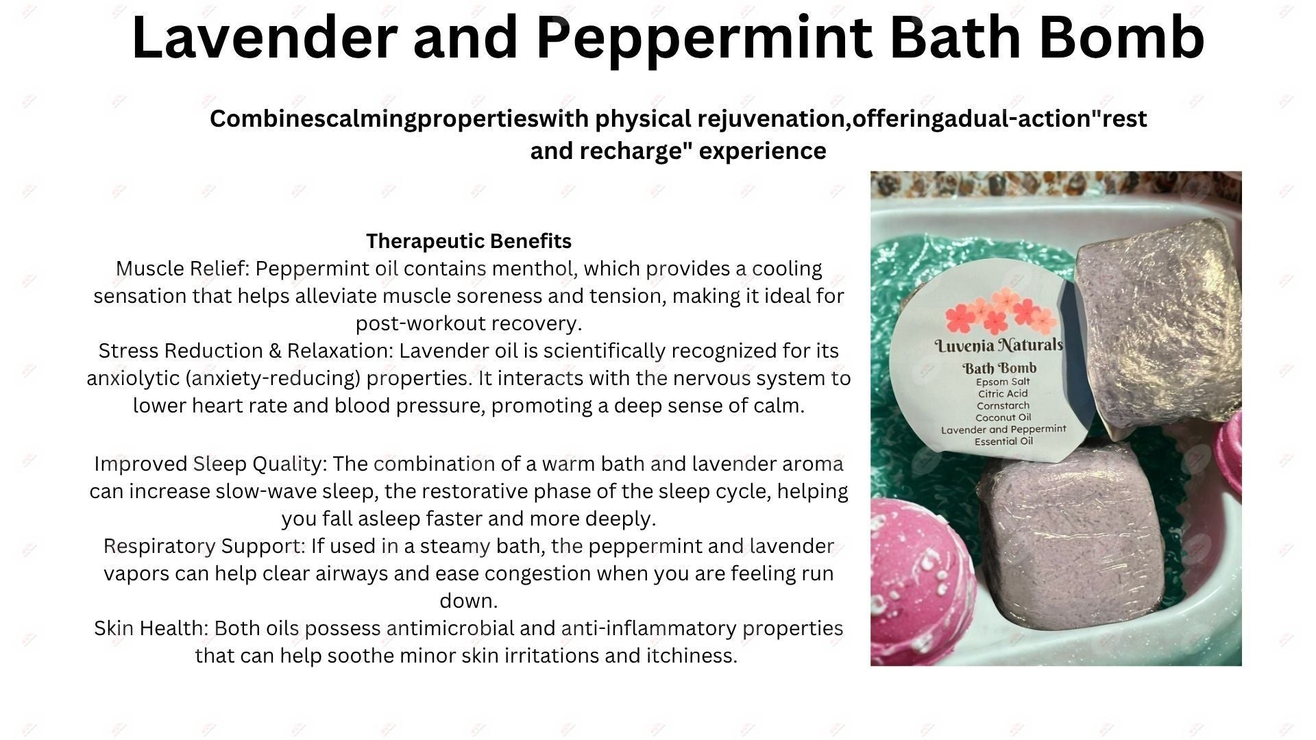 Lavender and Peppermint Bath Bomb